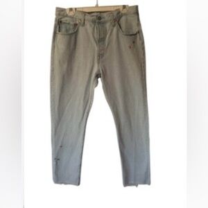 Levi’s Embroidered Jeans Light Wash Star W32 L30 Button Fly Vintage Style Boho